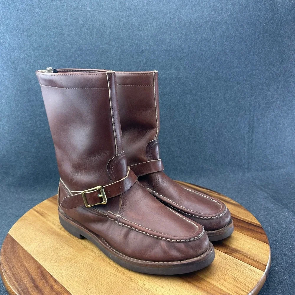 Russell Moccasin Men's Zephyr Brown Leather Hunting Boots 6798 Size 9D